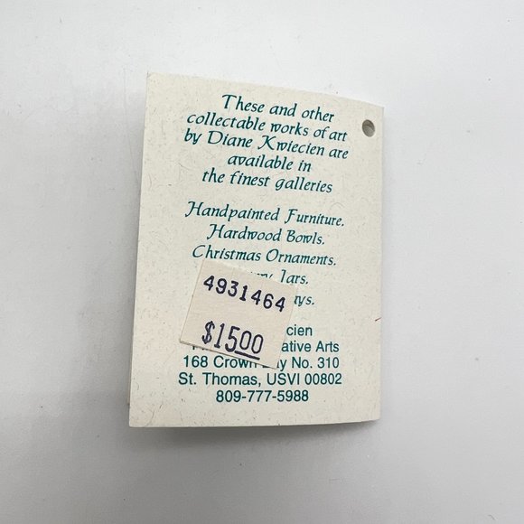 Seahorse Ornament Hand Crafted Signed By Artist Diane Kwiecien St. Thomas - Picture 12 of 12